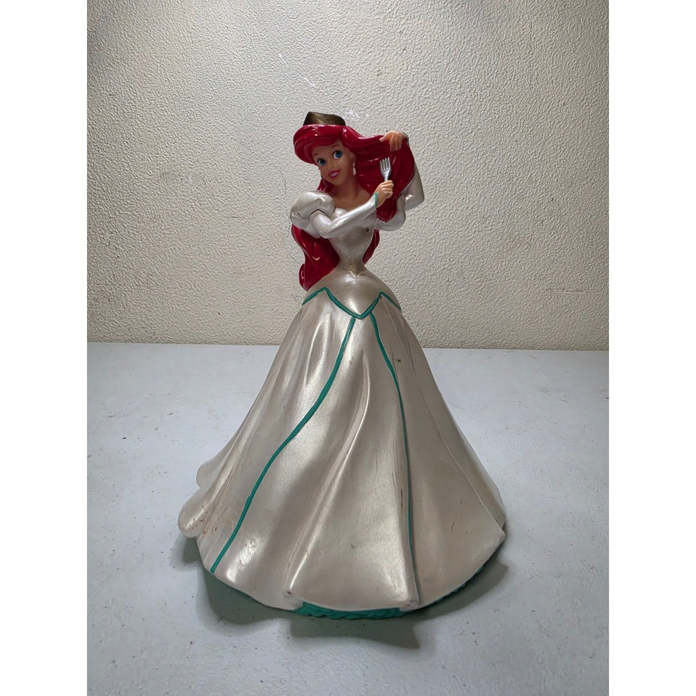 Disney Parks Ariel The Little Mermaid Wedding Dress Coin Bank 10.5 inch Figure